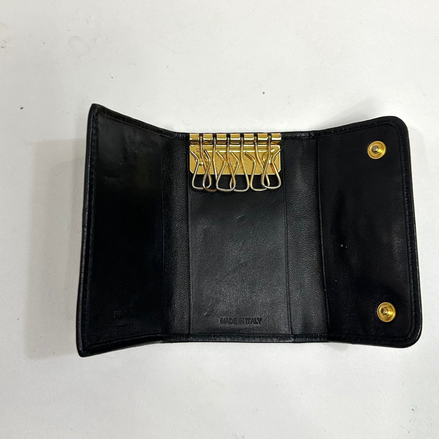Vintage Prada Nylon and Leather Bow Key Holder