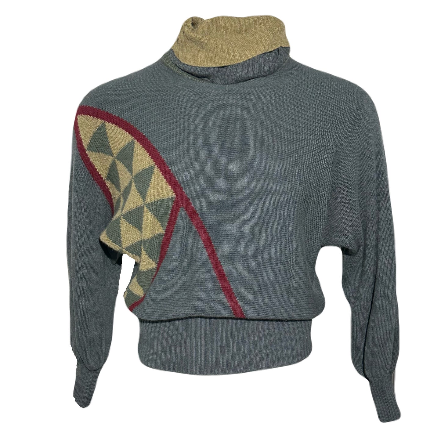 Vintage Gucci Double Collar Turtleneck Cashmere Sweater