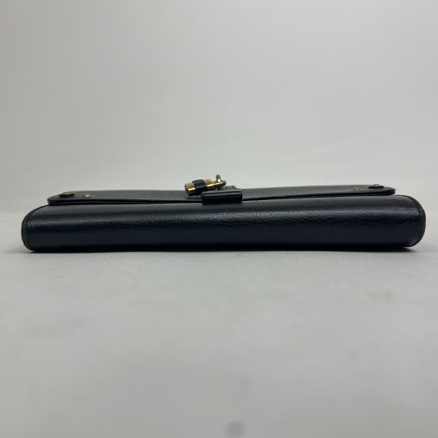 Chloe Paddington Black Leather Long Wallet with Box, Dustbag, and Card