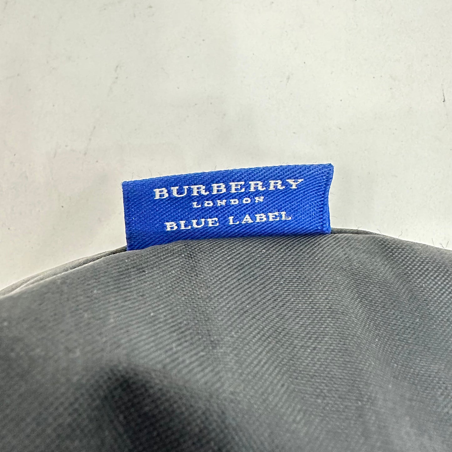 Vintage Burberry Blue Label Black Nylon and Nova Check Mini Tote