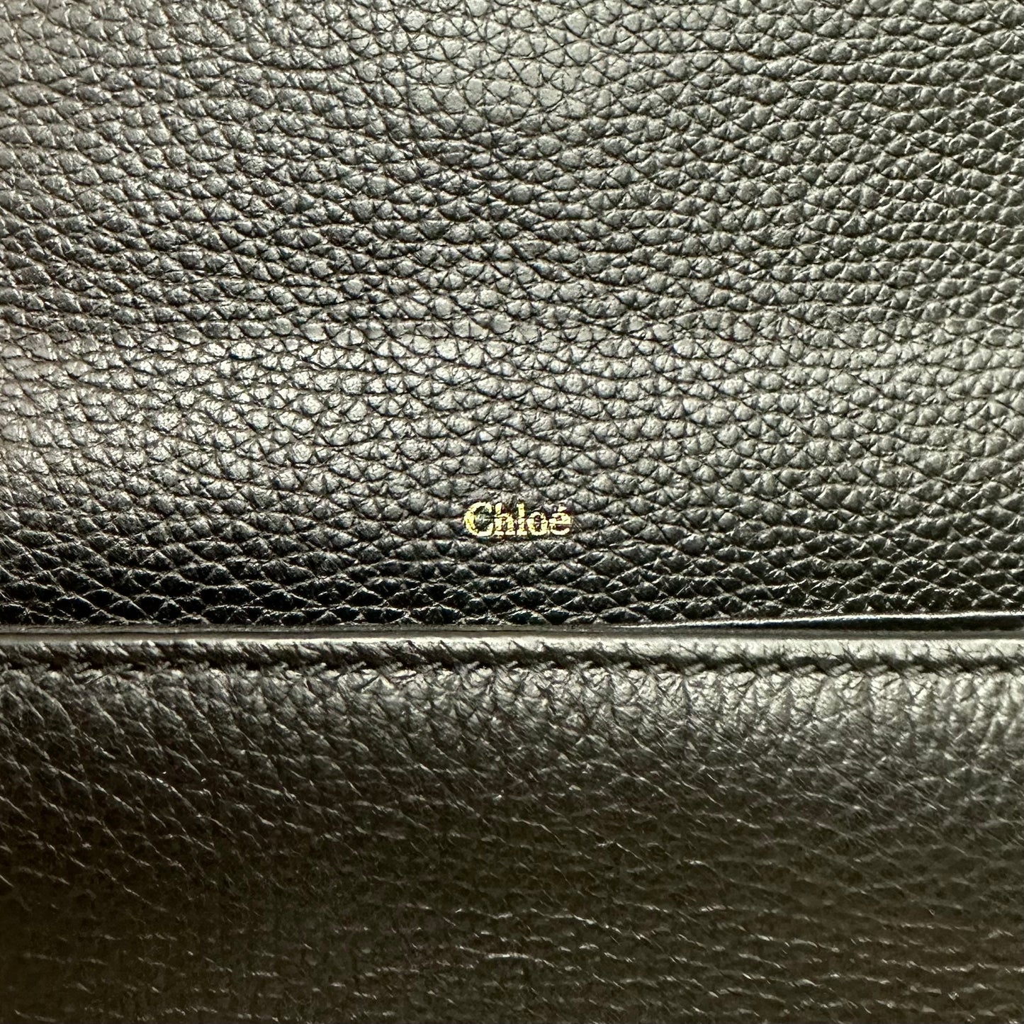 Chloe Paddington Black Leather Long Wallet with Box, Dustbag, and Card