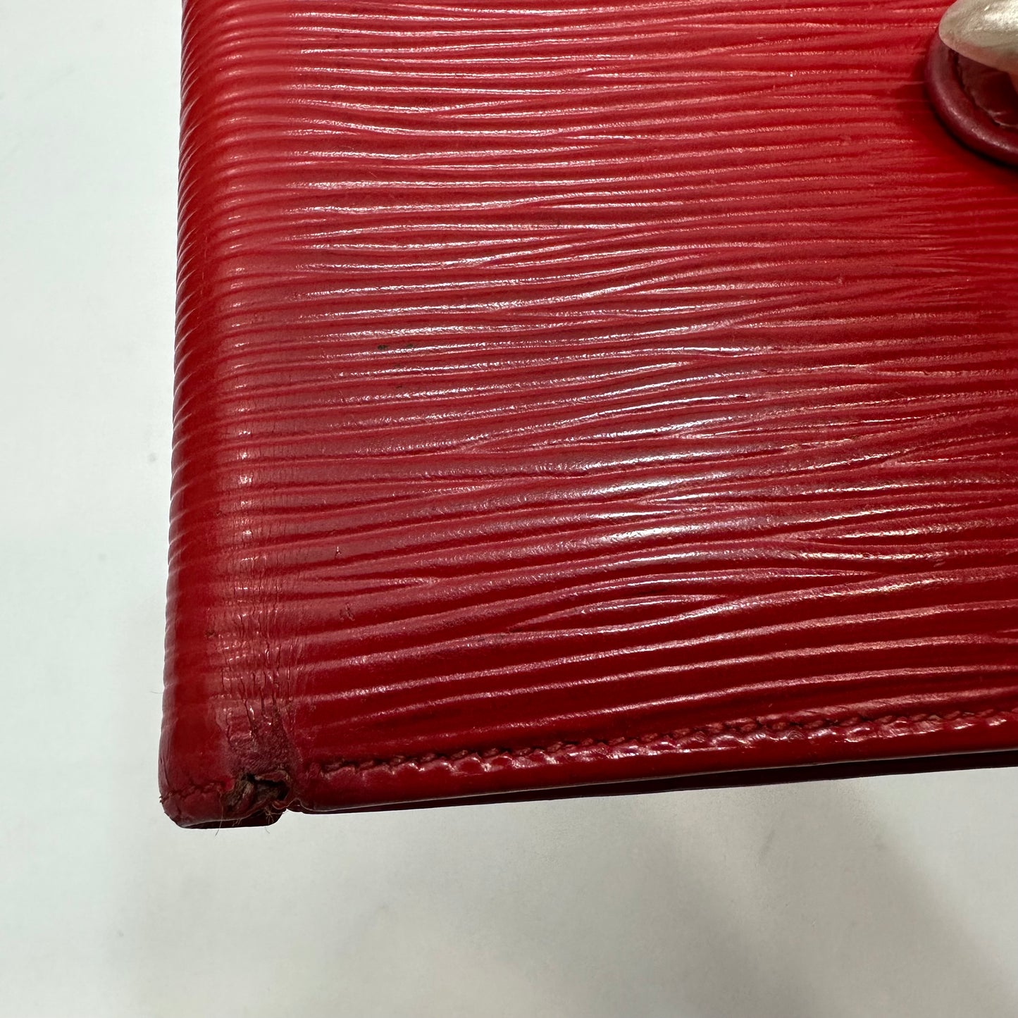 Vintage Louis Vuitton Red Epi Leather Porte Billets Compact Wallet