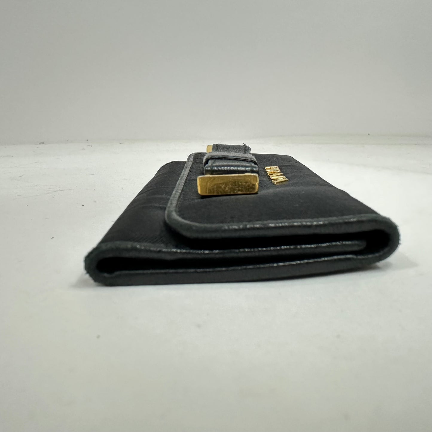 Vintage Prada Nylon and Leather Bow Key Holder