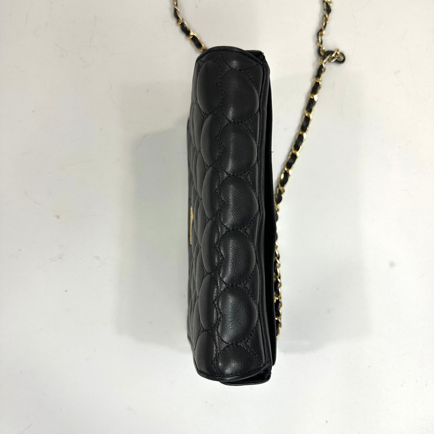Vintage Moschino Heart Quilted Lambskin Chain Bag