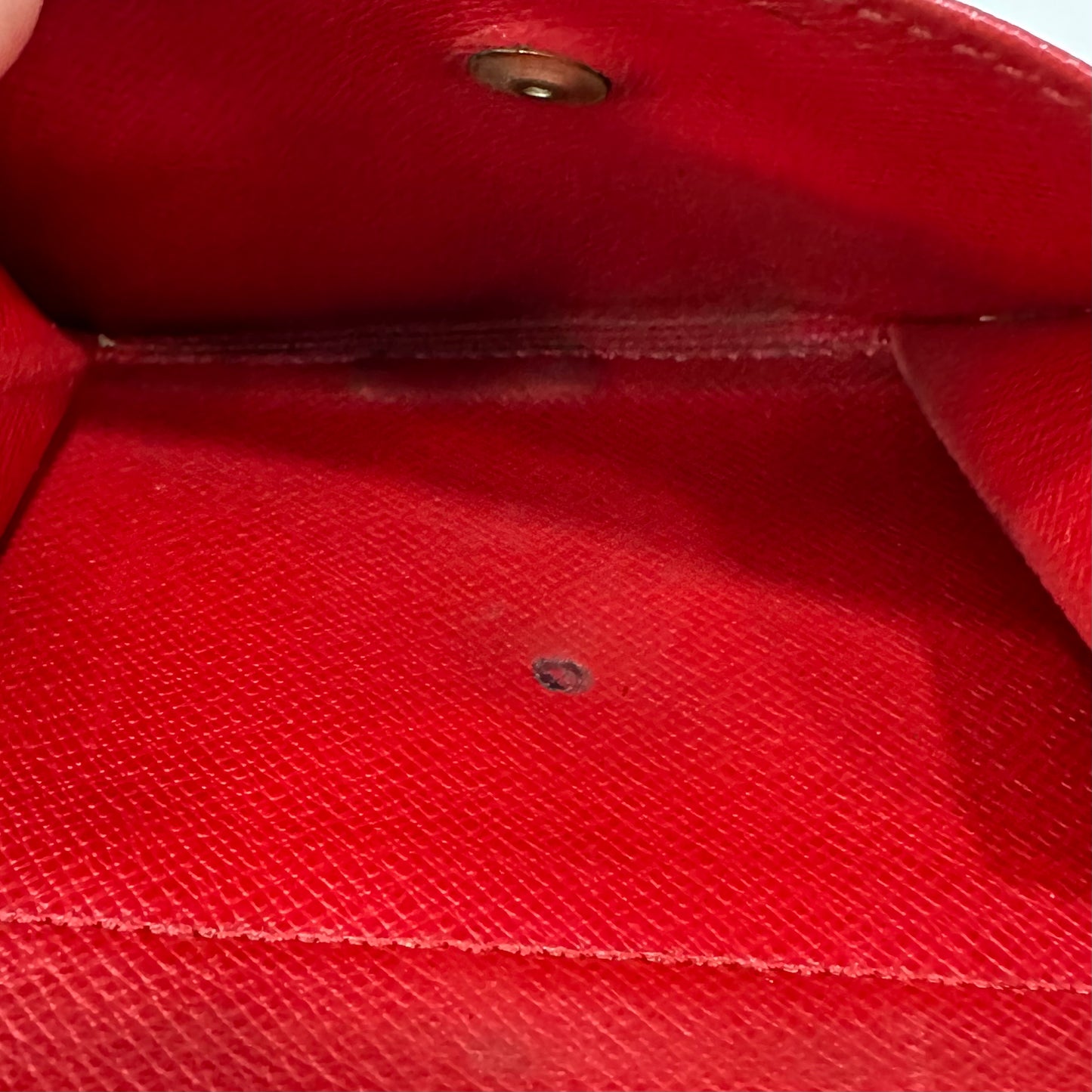 Vintage Louis Vuitton Red Epi Leather Porte Billets Compact Wallet