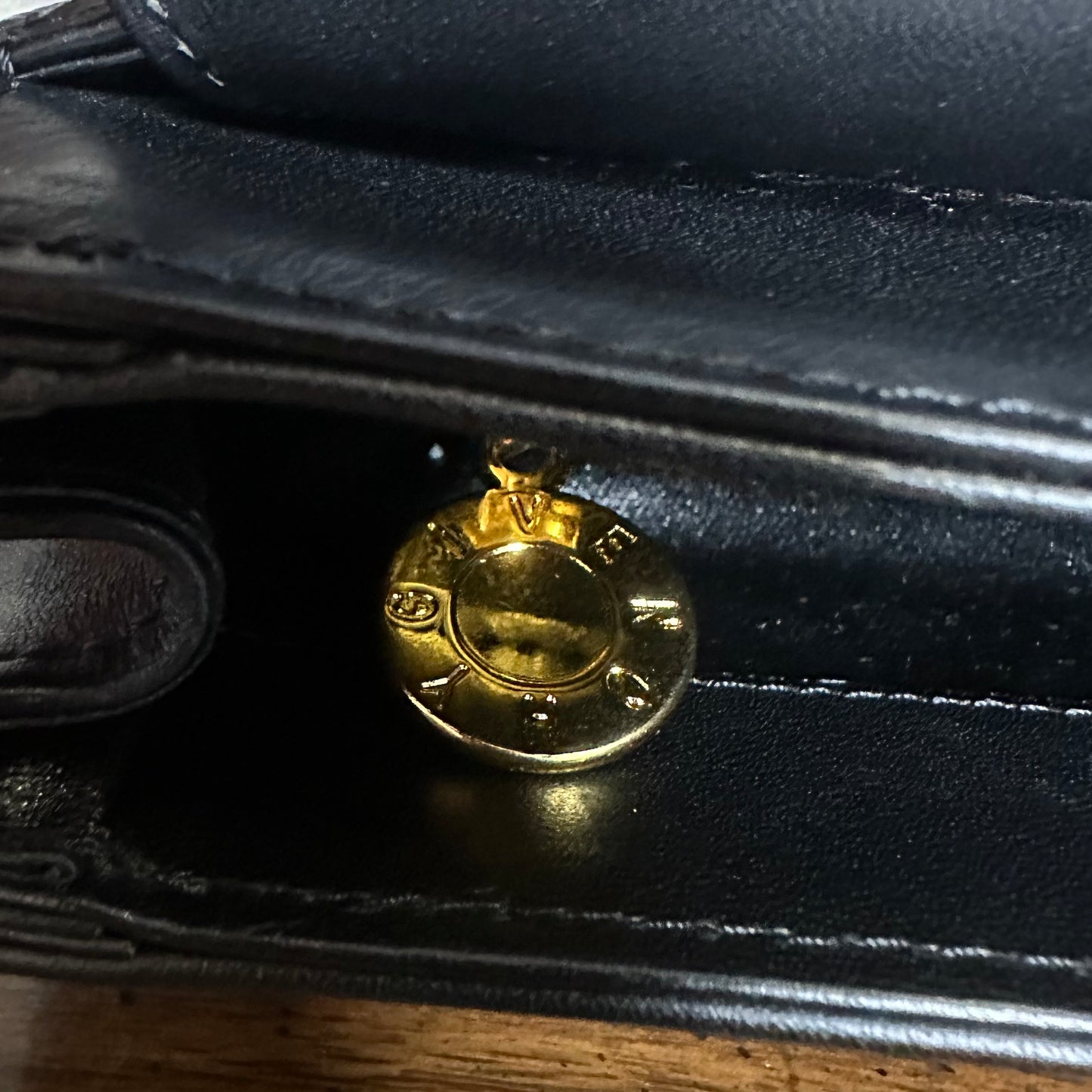 Vintage Givenchy Black Leather Top Handle 2 Way Bag