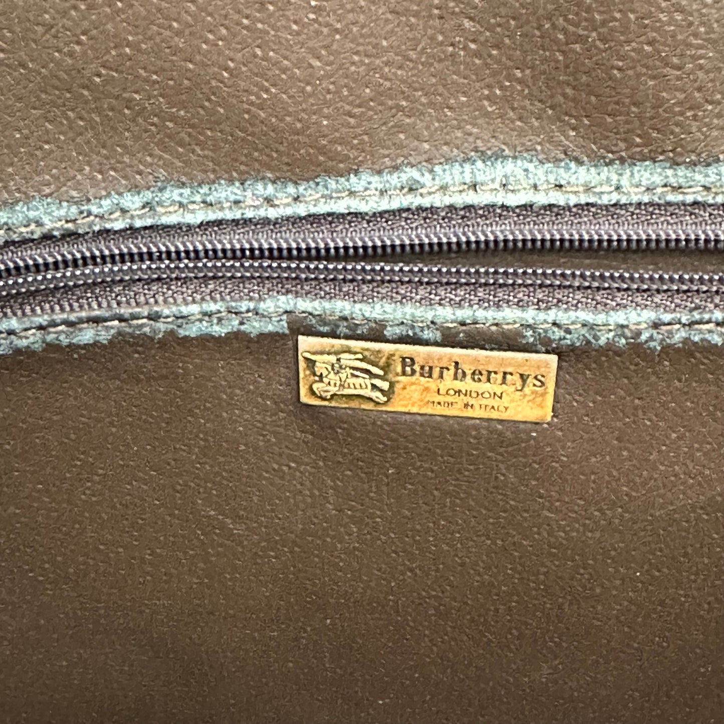 Vintage Burberry Nova Check Coated Canvas Briefcase