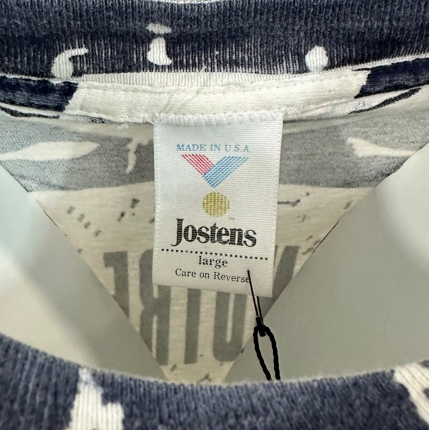 Vintage Jostens Notre Dame Fighting Irish All Over Print Single Stitch Tee