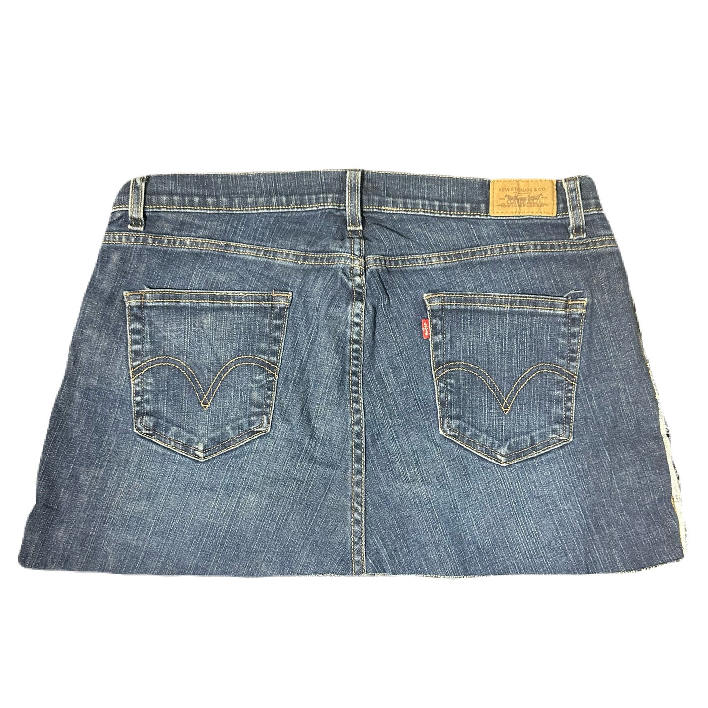 Reworked Levi’s Reconstructed Denim Mini Skirt - 34 Waist
