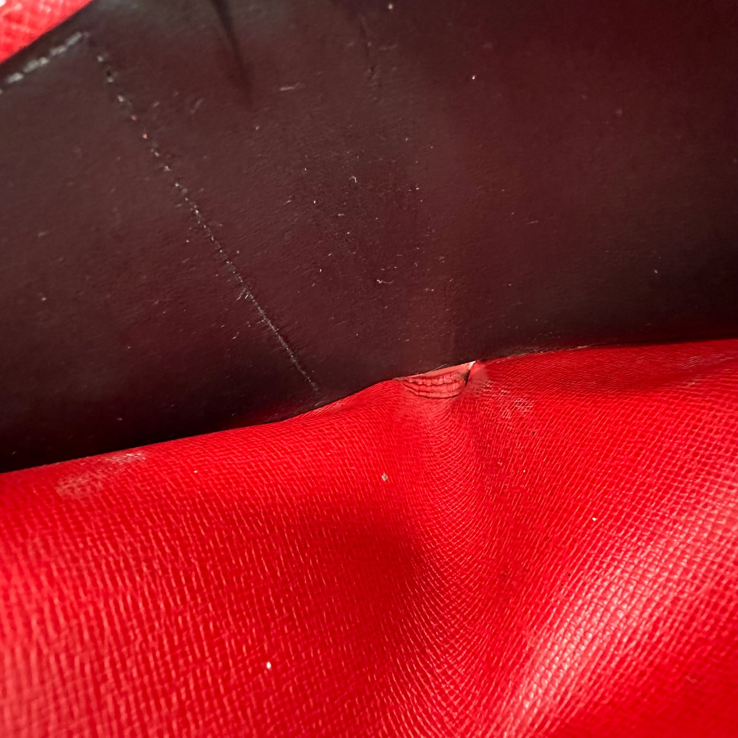 Vintage Louis Vuitton Red Epi Leather Porte Billets Compact Wallet