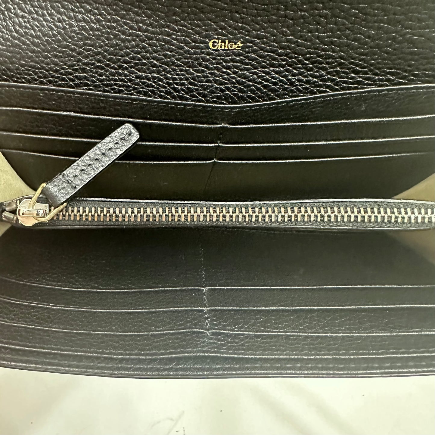 Chloe Paddington Black Leather Long Wallet with Box, Dustbag, and Card