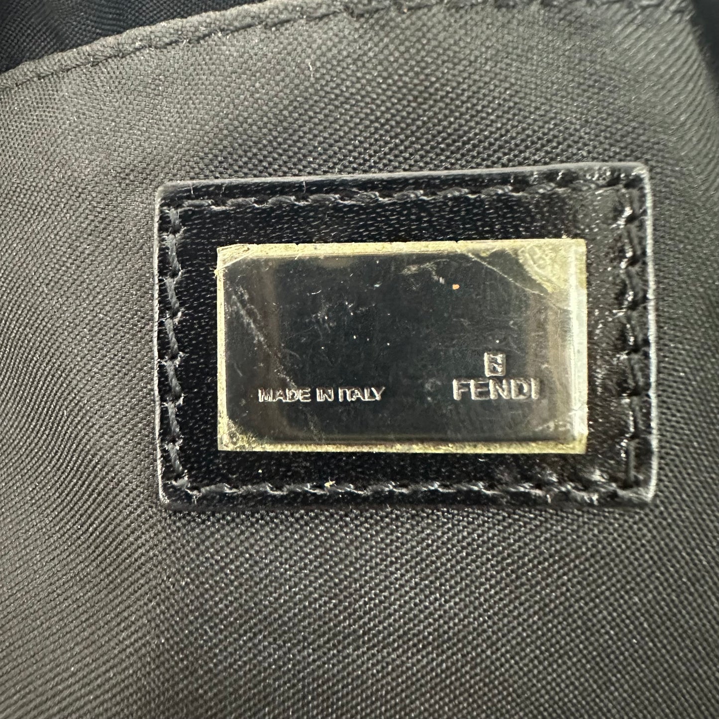 Vintage Fendi Zucchino Brown Canvas Pochette