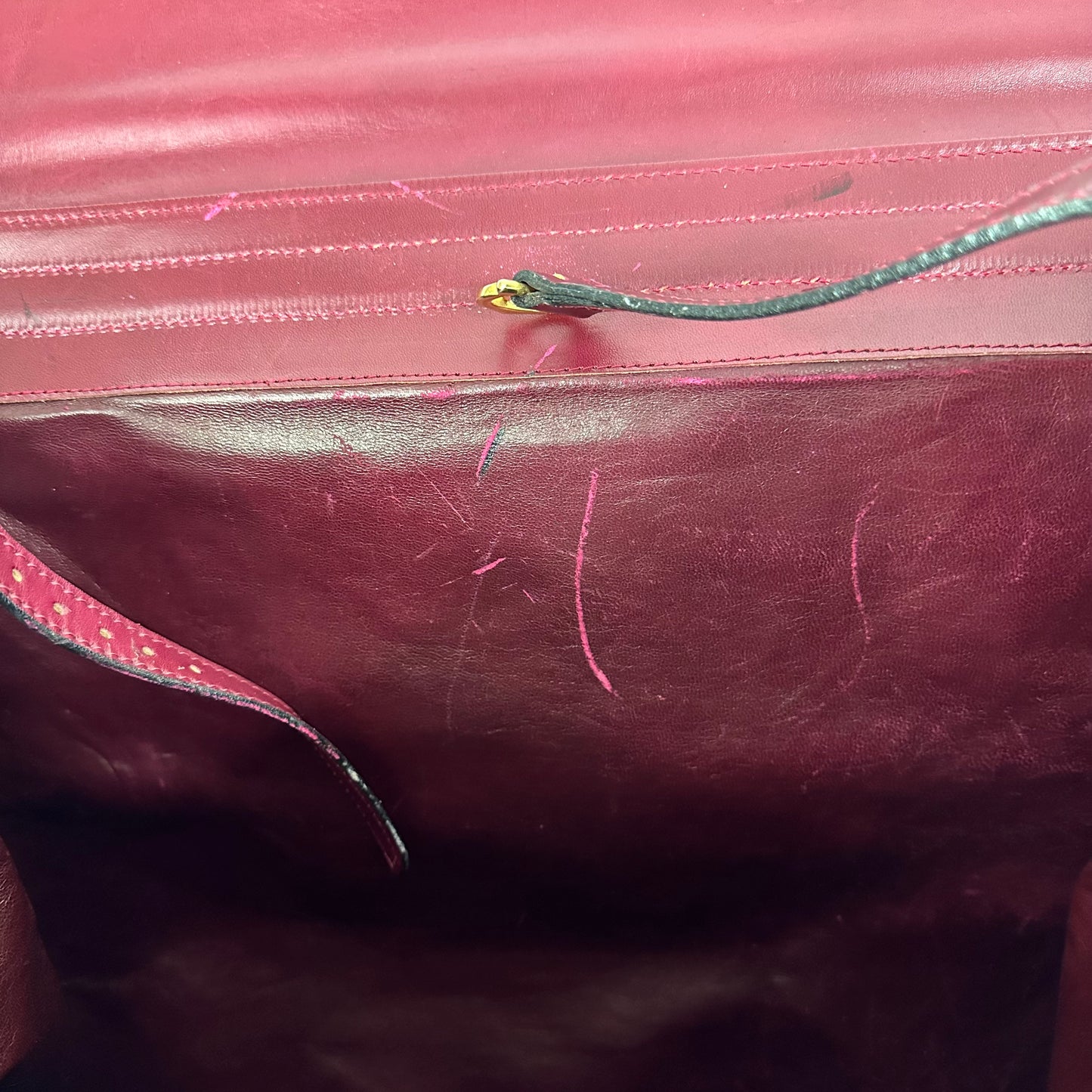Vintage Les Must De Cartier 1975 Bordeaux Suede Train Travel Messenger Bag