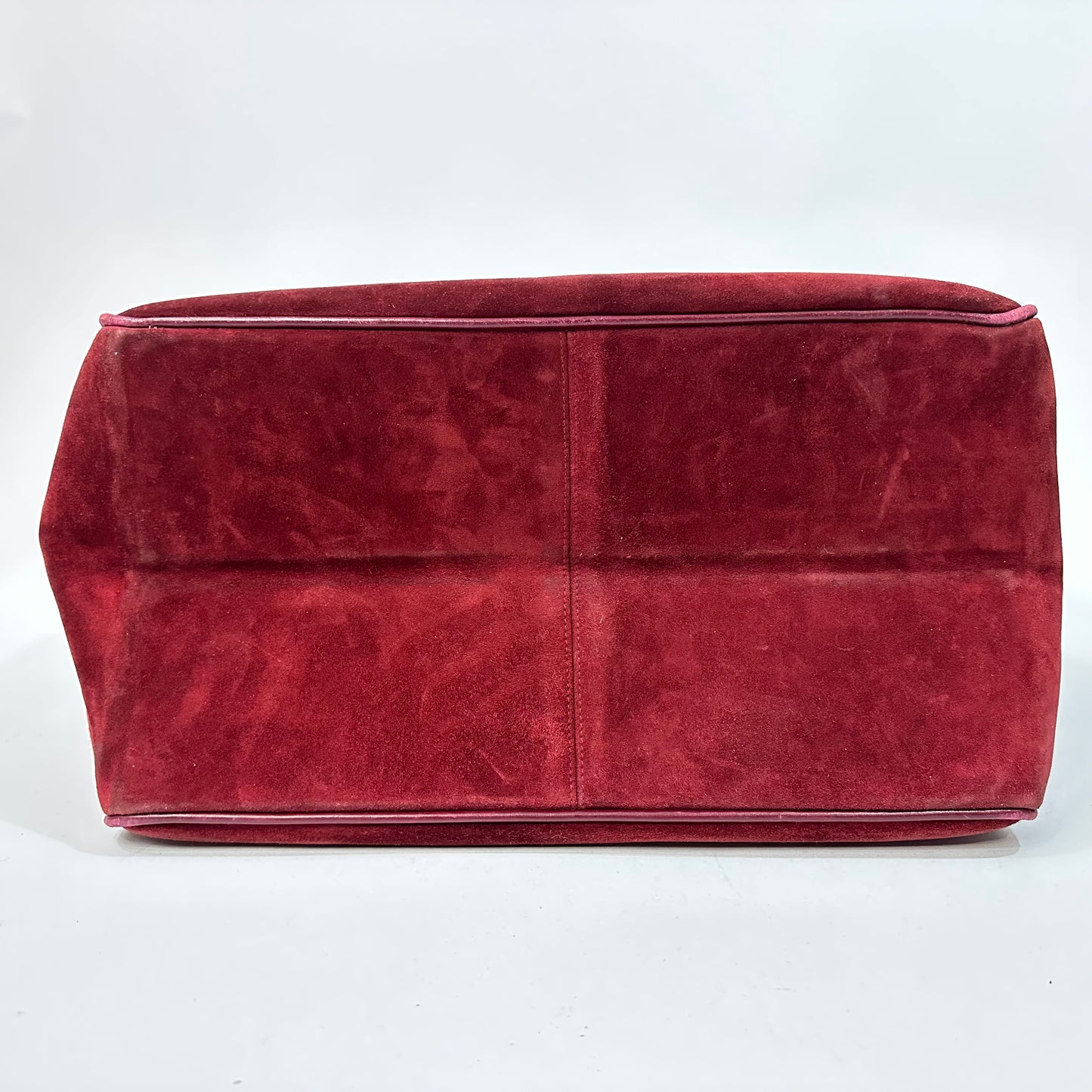 Vintage Les Must De Cartier 1975 Bordeaux Suede Train Travel Messenger Bag