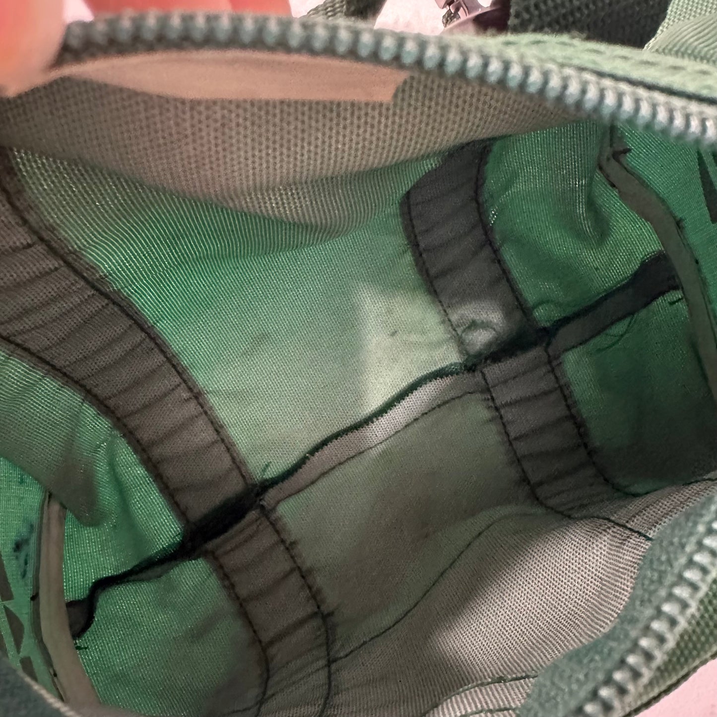 Vintage Adidas Green Mini Duffle Sling Bag Made in Japan