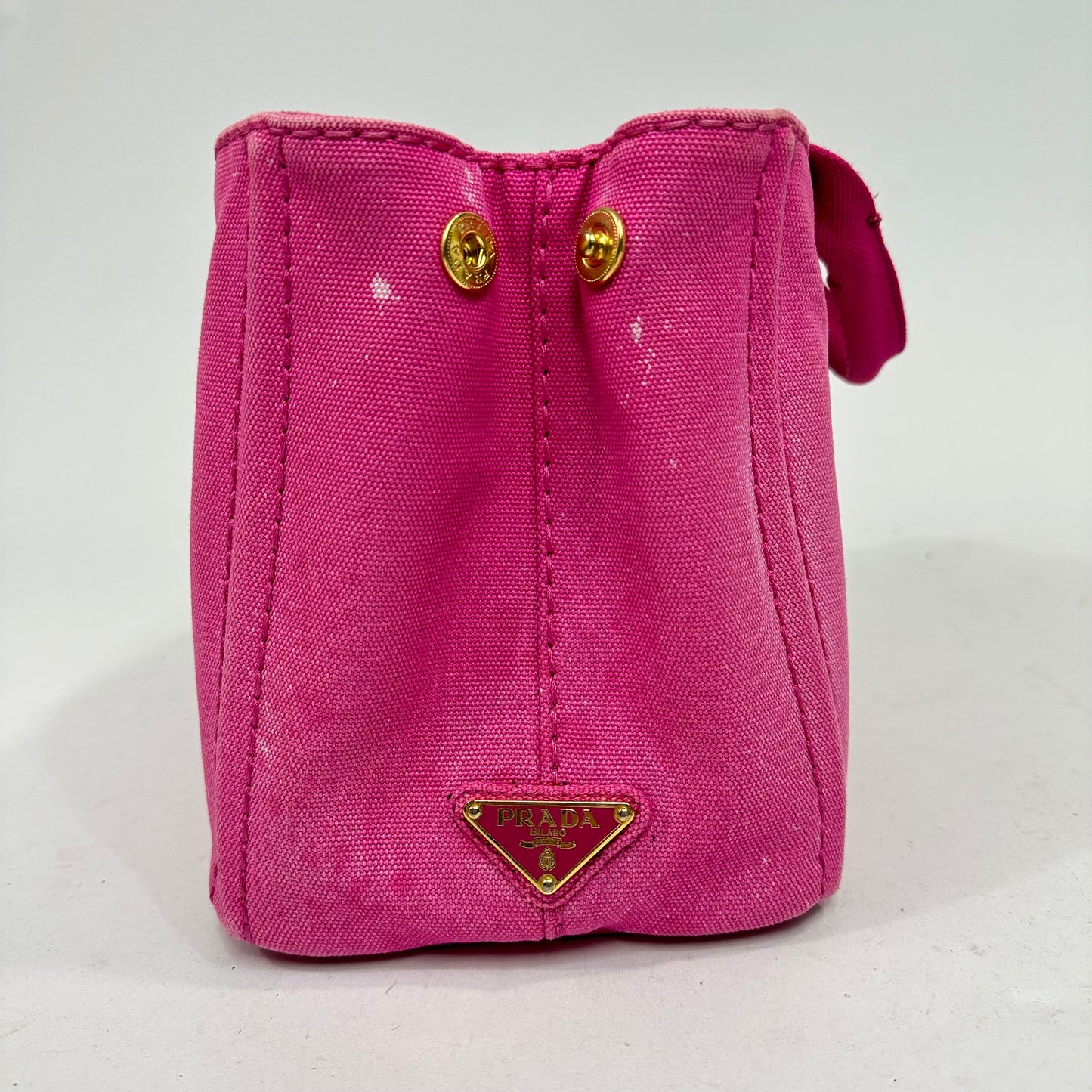 Vintage Prada Pink Canapa Canvas Tote Bag