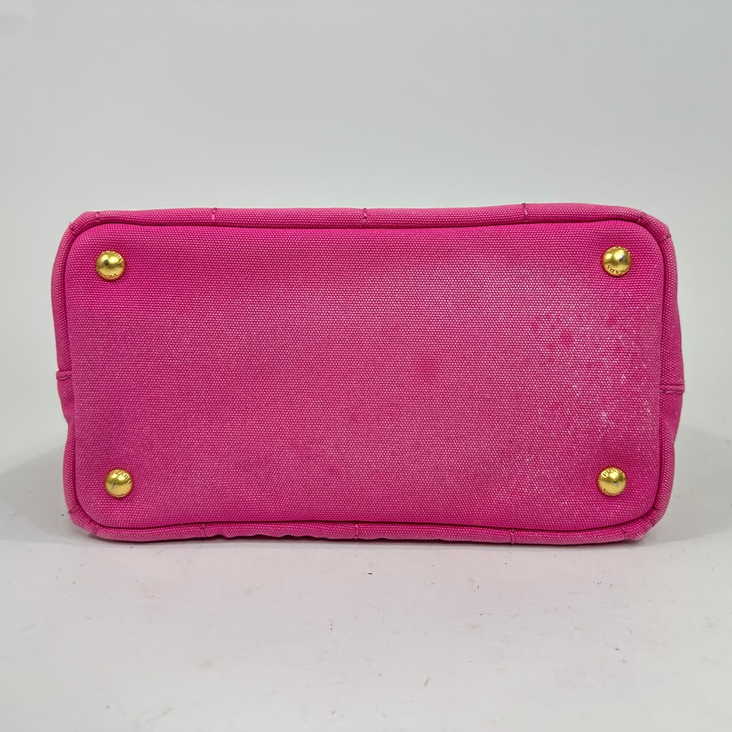 Vintage Prada Pink Canapa Canvas Tote Bag