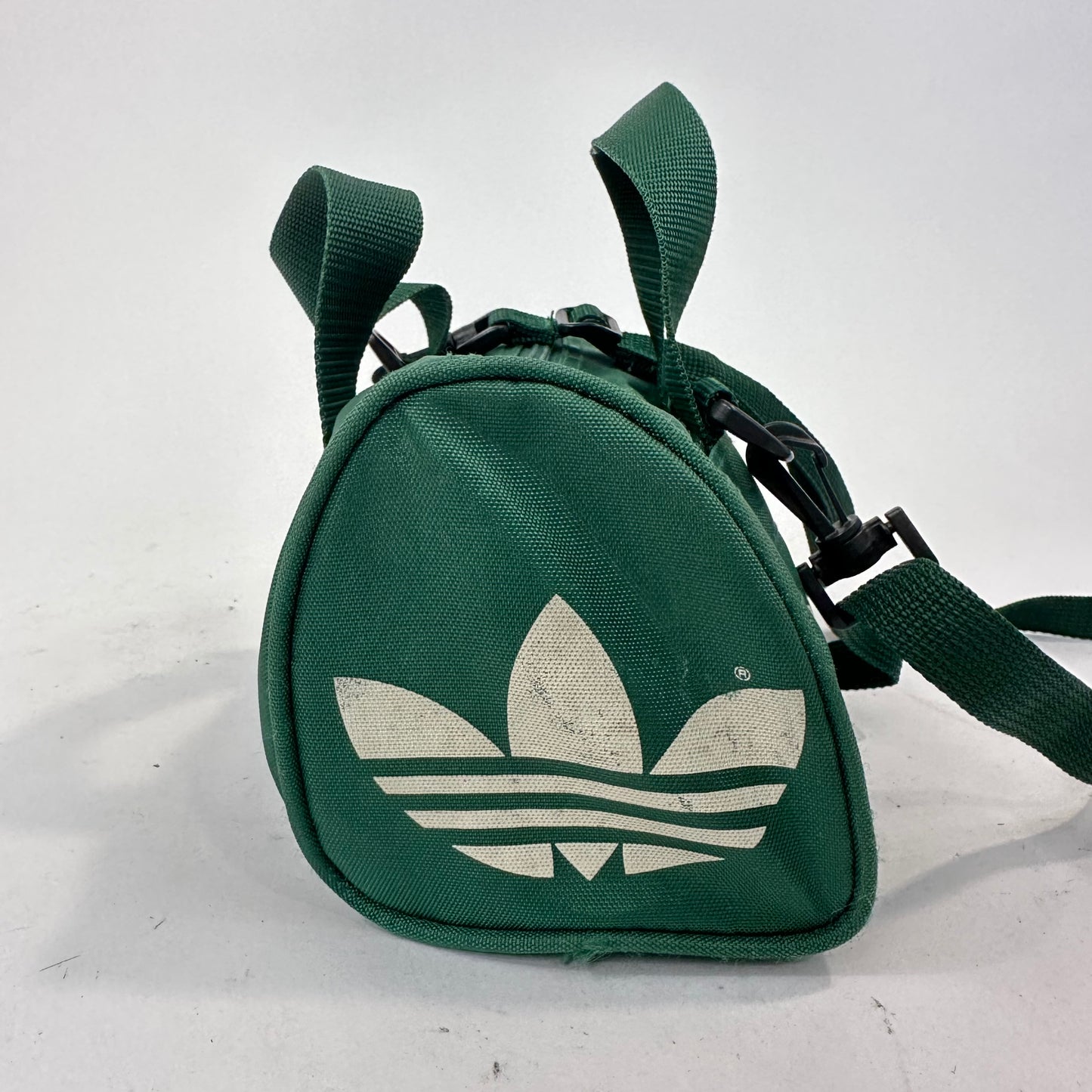 Vintage Adidas Green Mini Duffle Sling Bag Made in Japan
