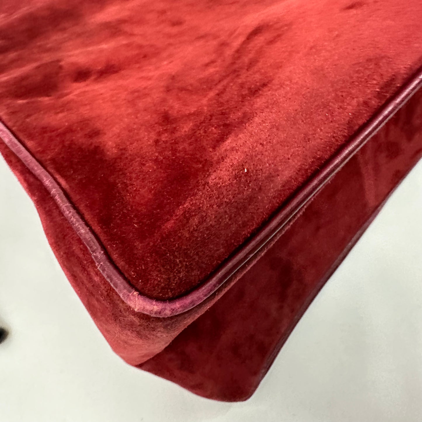 Vintage Les Must De Cartier 1975 Bordeaux Suede Train Travel Messenger Bag