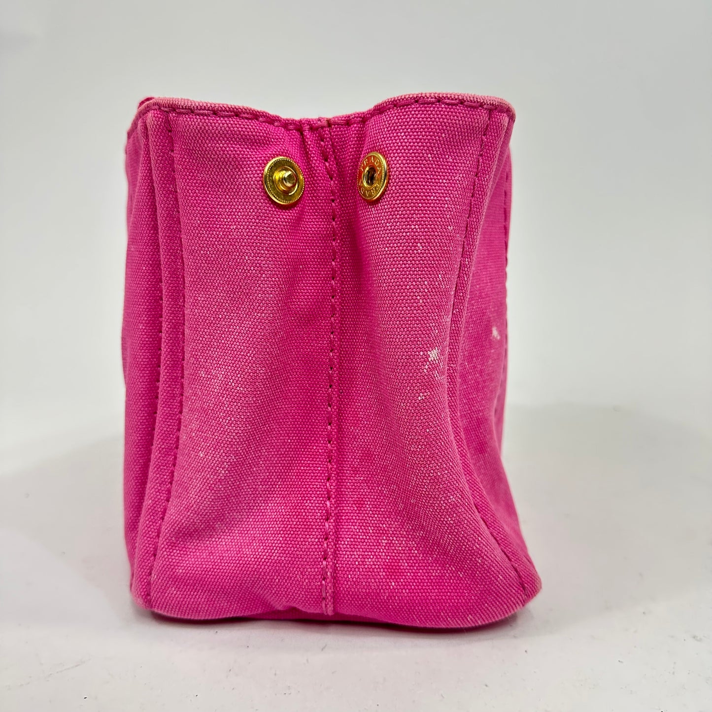 Vintage Prada Pink Canapa Canvas Tote Bag