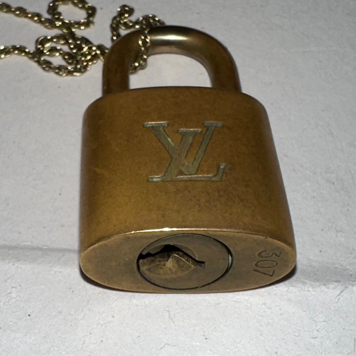 Vintage Louis Vuitton Padlock Necklace