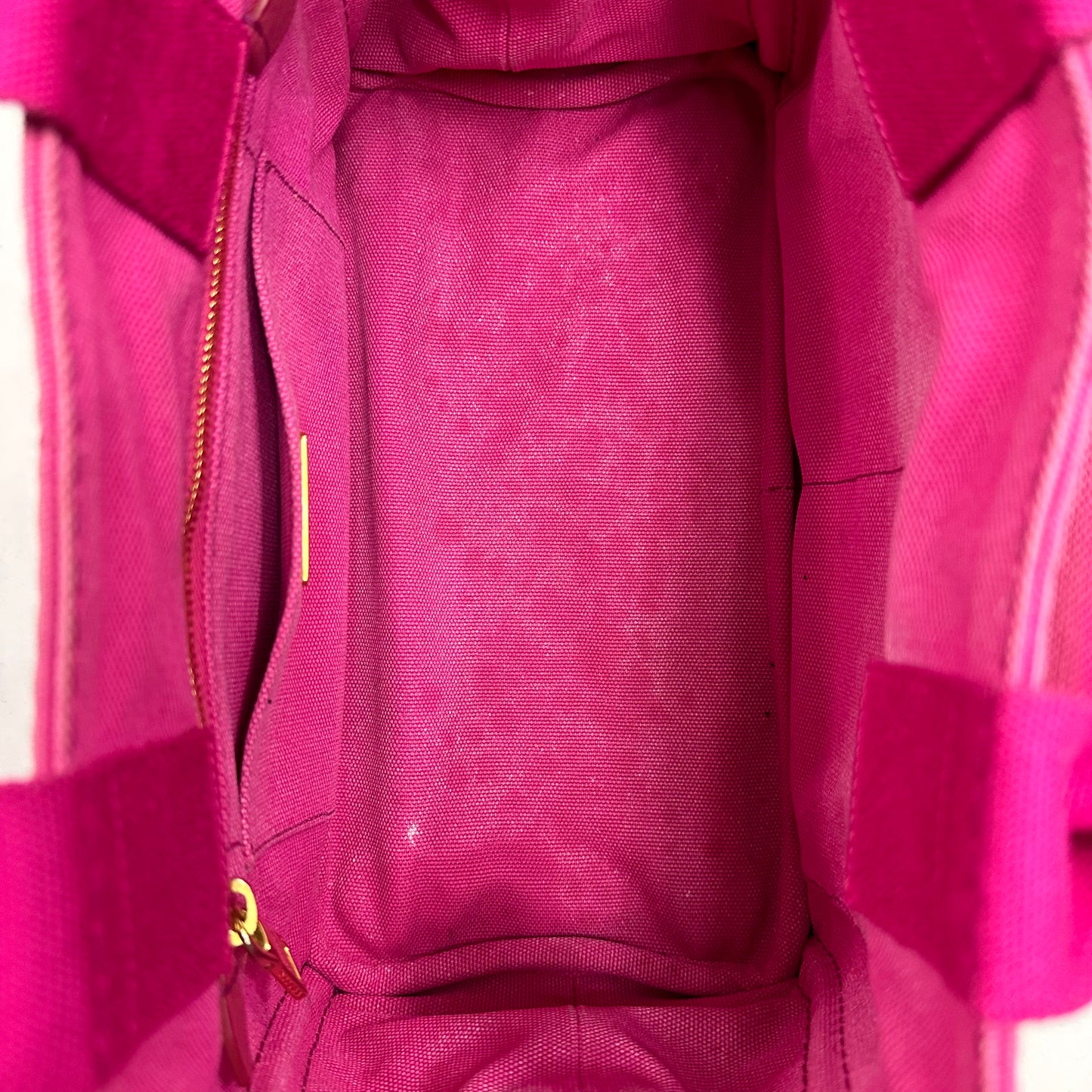 Vintage Prada Pink Canapa Canvas Tote Bag