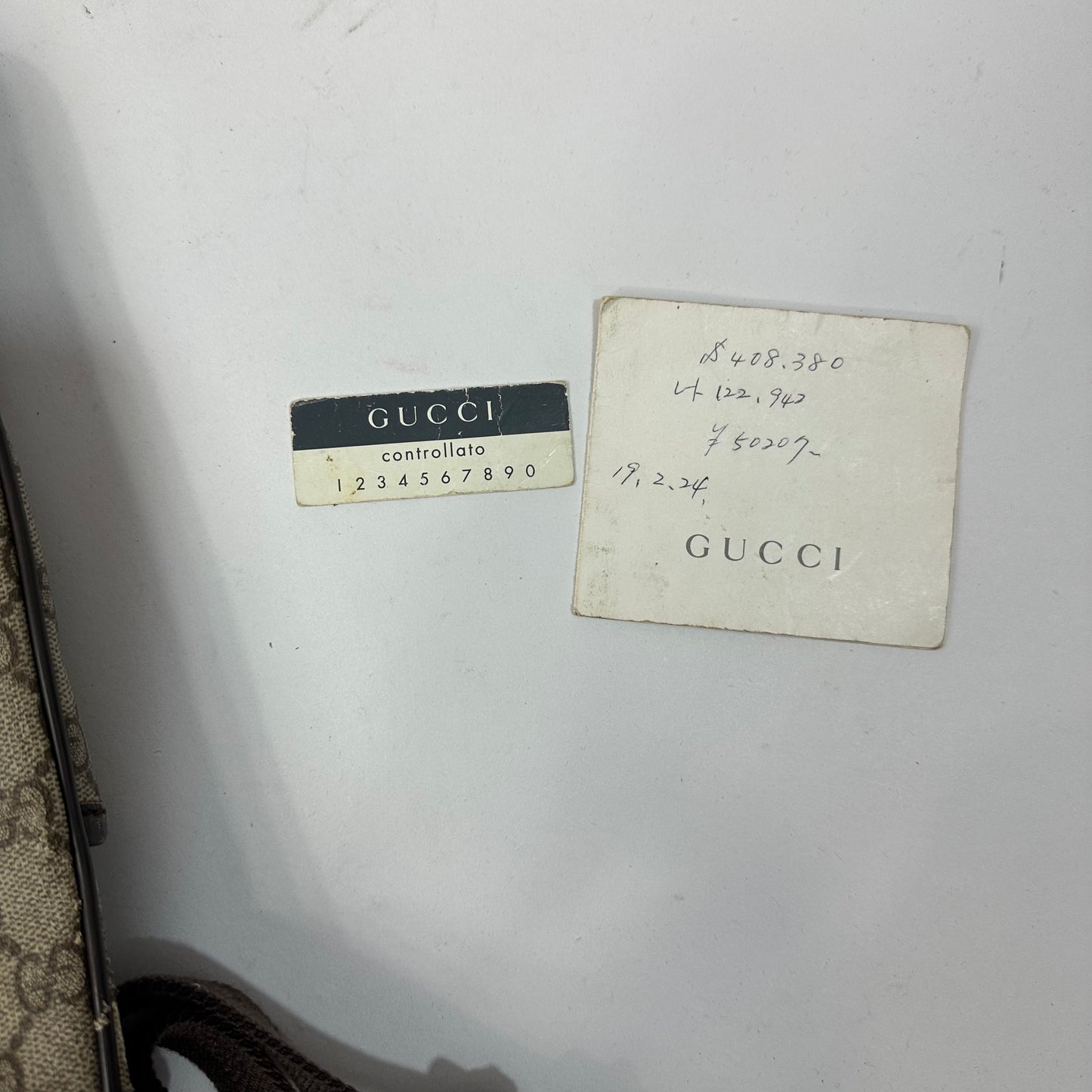 Gucci Monogram Coated Canvas Flat Messenger Bag
