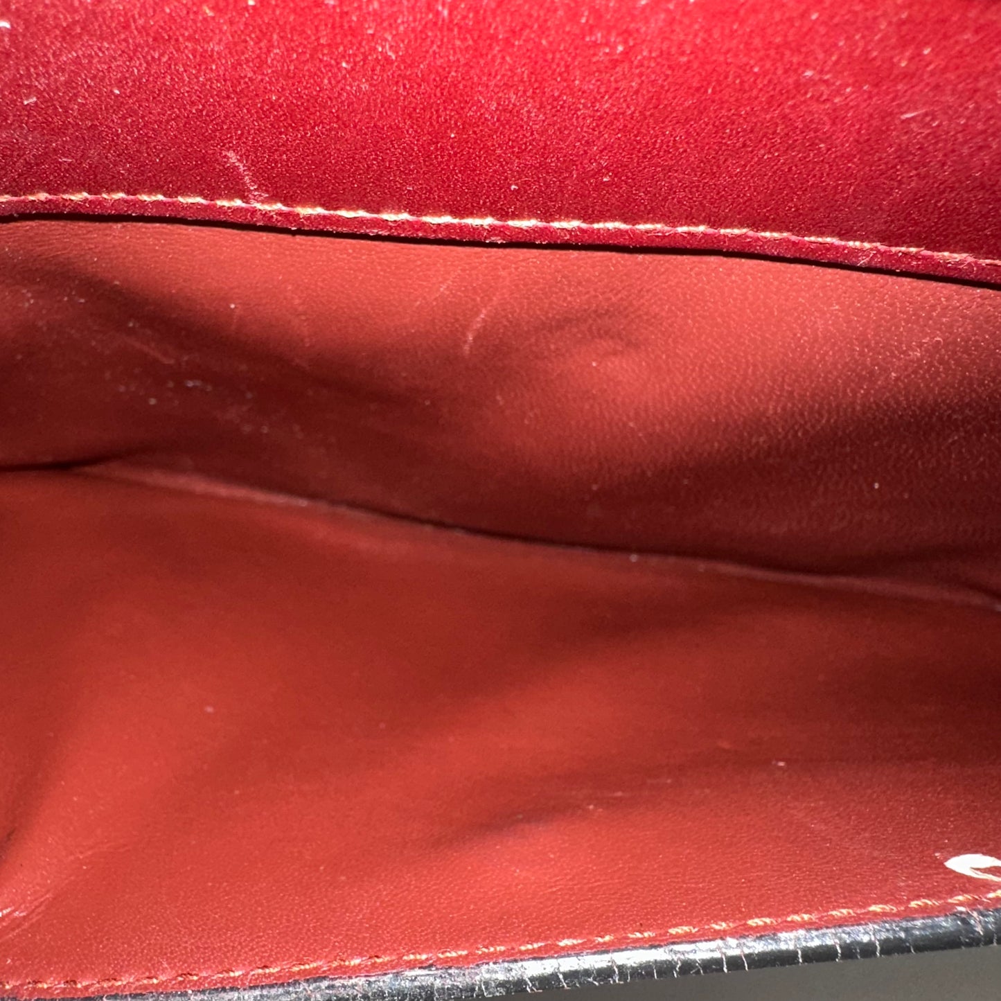 Vintage Must de Cartier Bordeaux Leather Clutch
