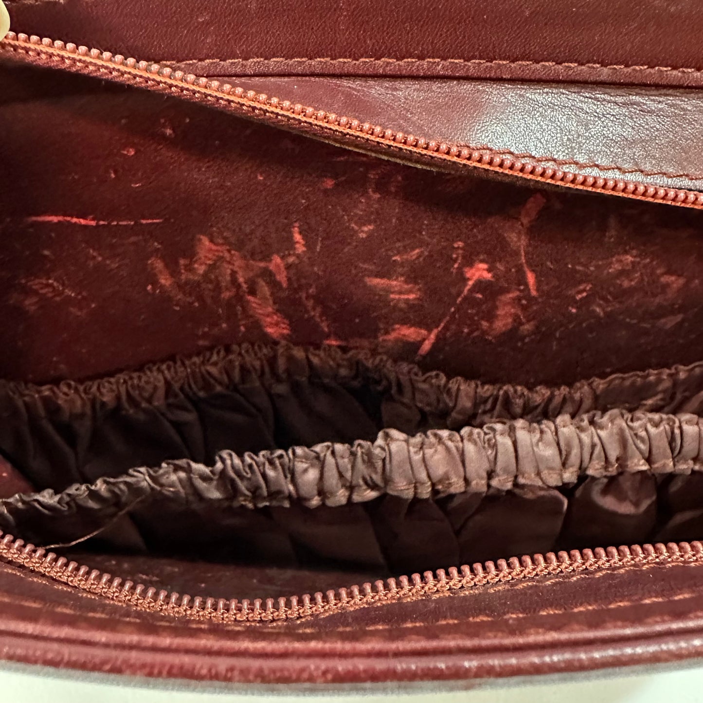Vintage Must de Cartier Bordeaux Leather Clutch