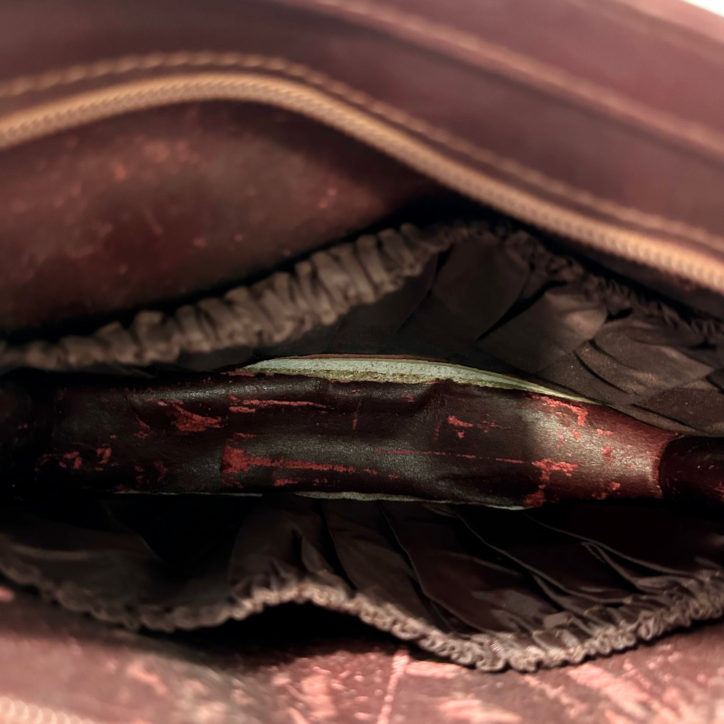 Vintage Must de Cartier Bordeaux Leather Clutch