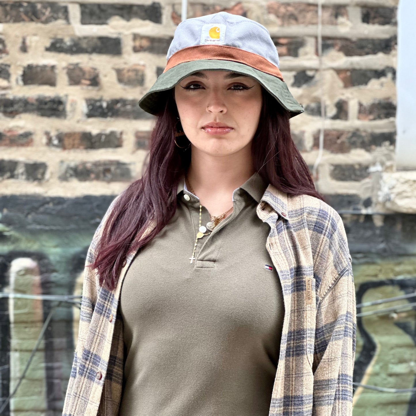 Reworked Vintage Colorblock Carhartt Bucket Hat