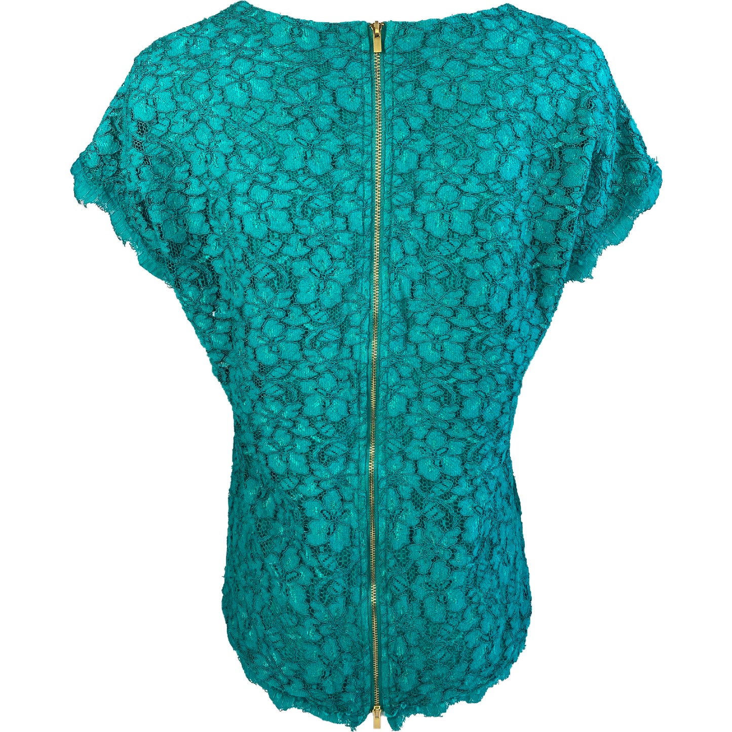 Diane Von Furstenberg Green Lace Cholula Blouse