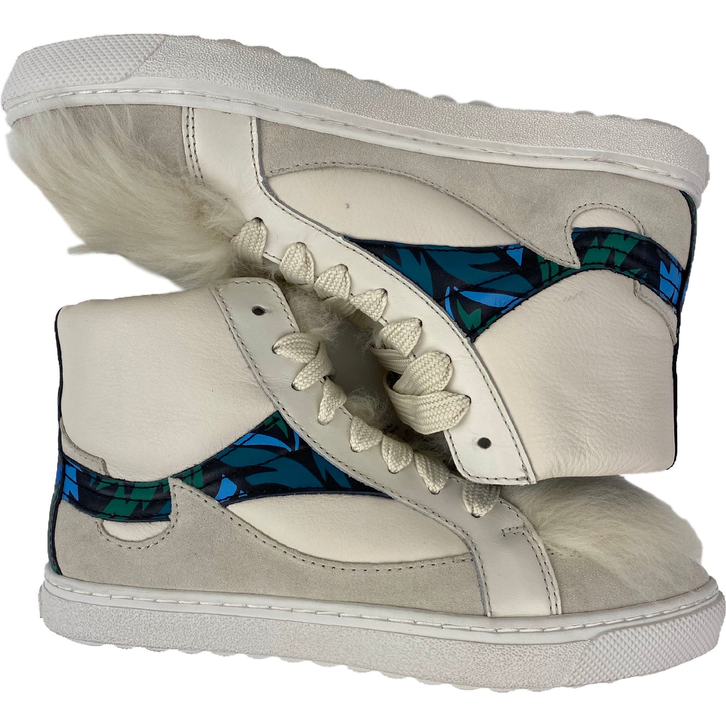 NWT Coach C203 Soft Smooth/Calf Suede Pointy Toe High Top Sneakers