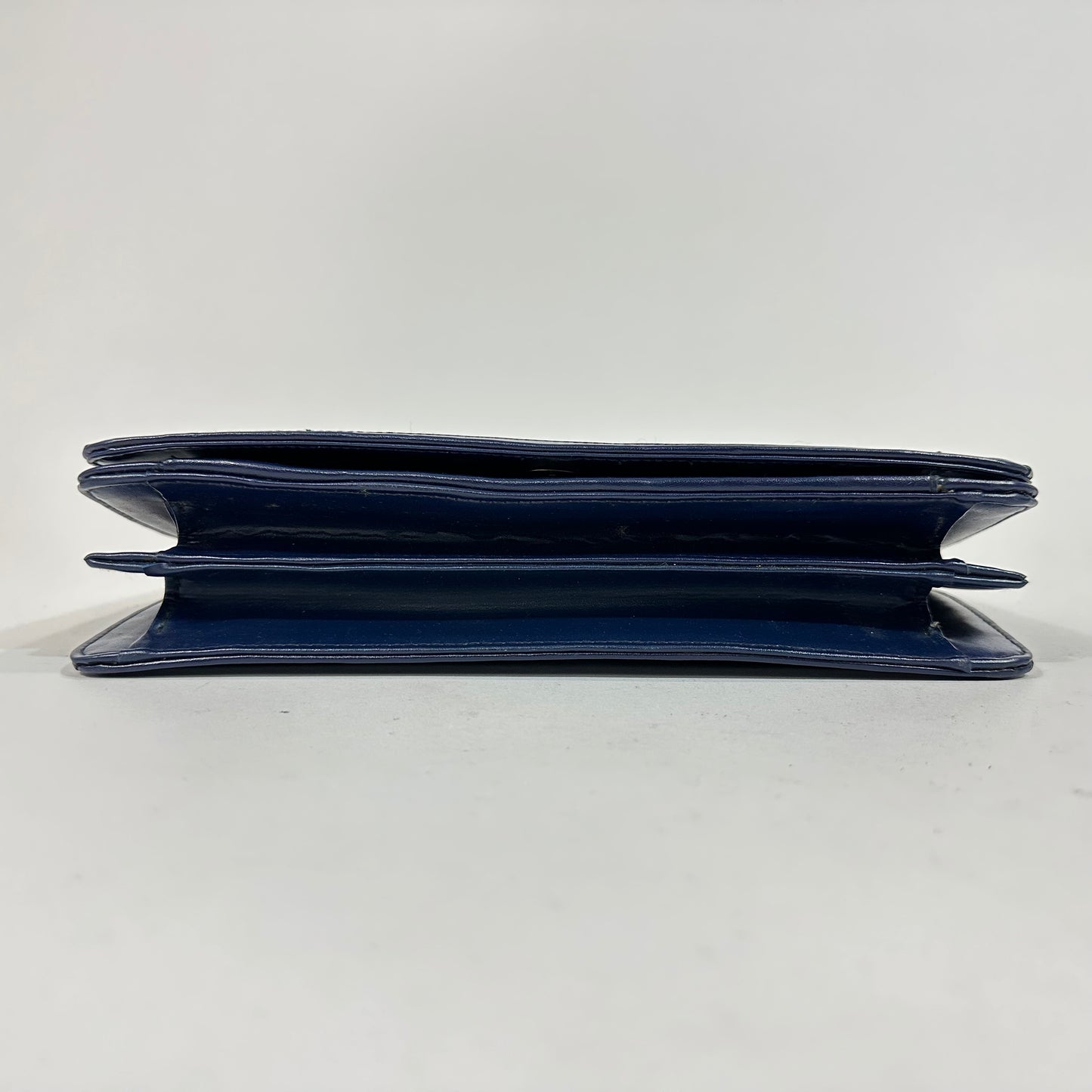 Vintage Christian Dior Navy Blue Trotter Monogram Clutch
