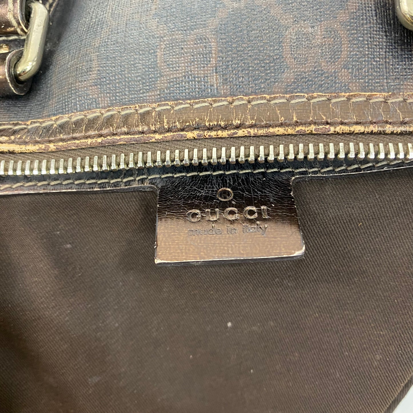 Vintage Gucci Bronze Metallic Mini Boston Bag