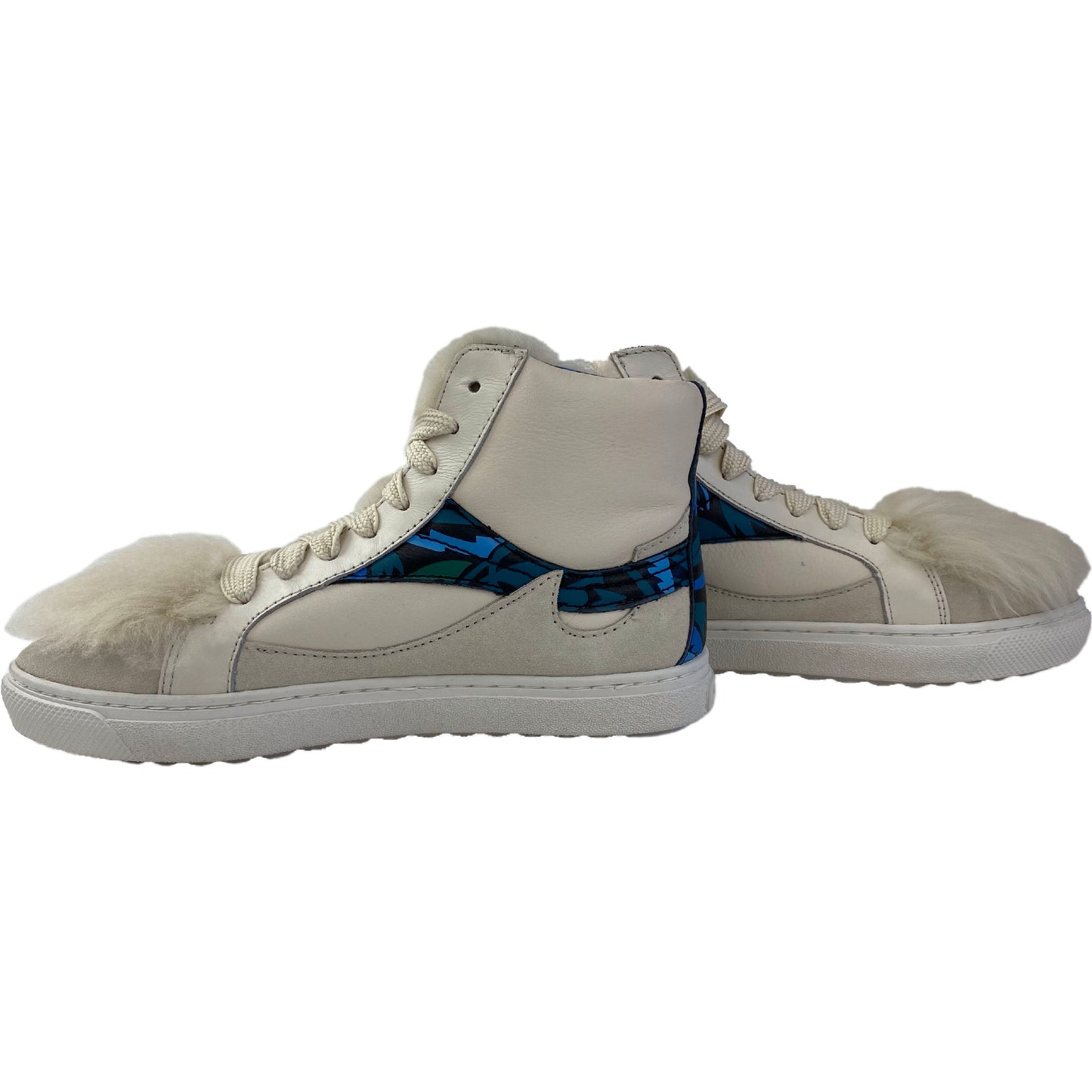 NWT Coach C203 Soft Smooth/Calf Suede Pointy Toe High Top Sneakers