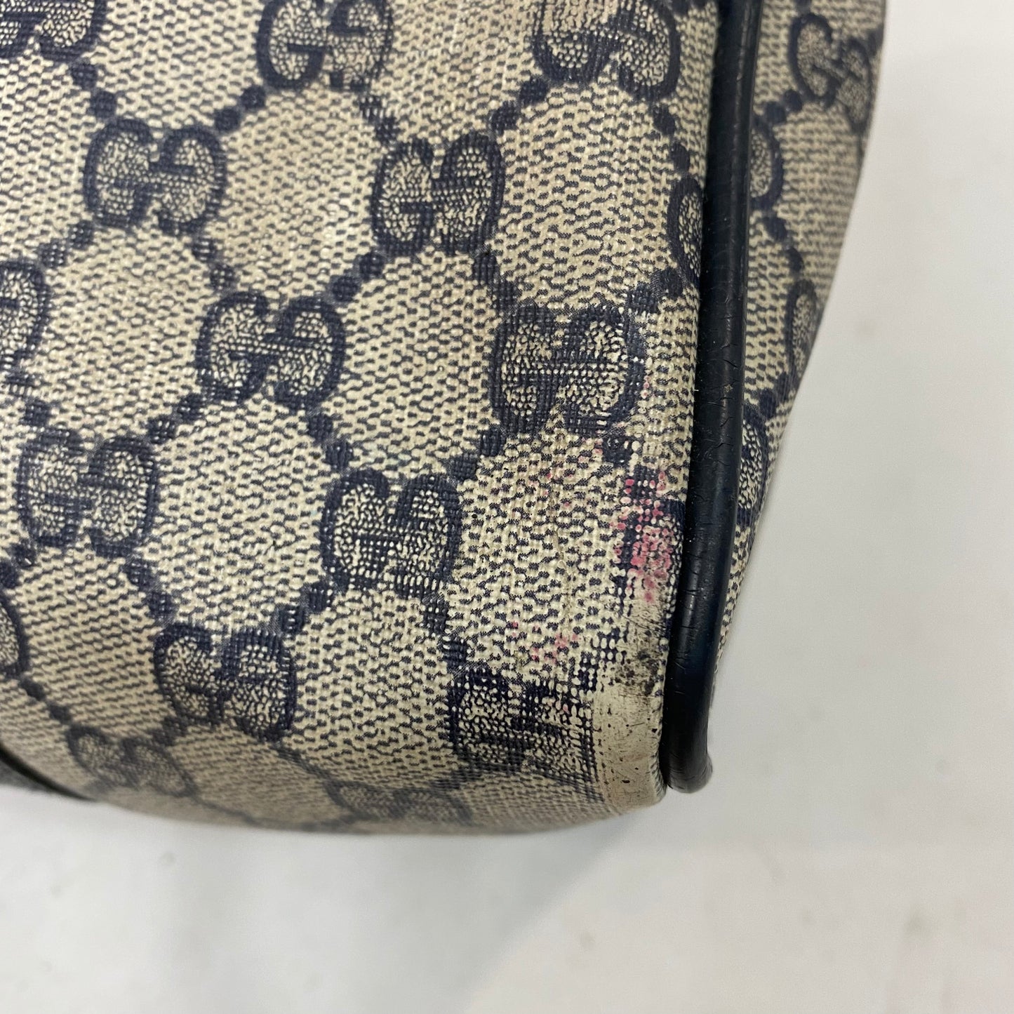 Vintage Gucci Navy Blue Boston Bag