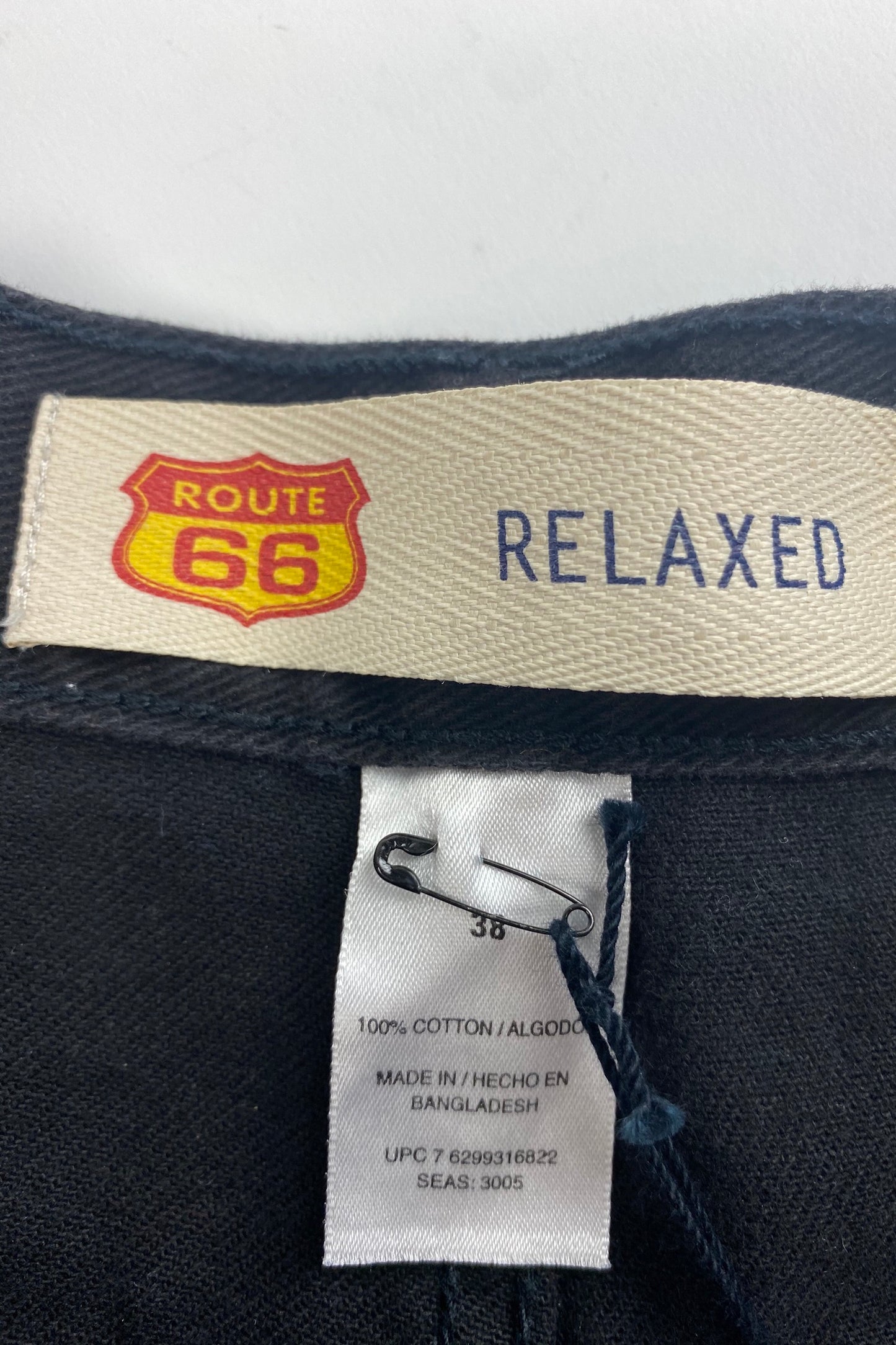 Vintage Route 66 Black Jean Shorts