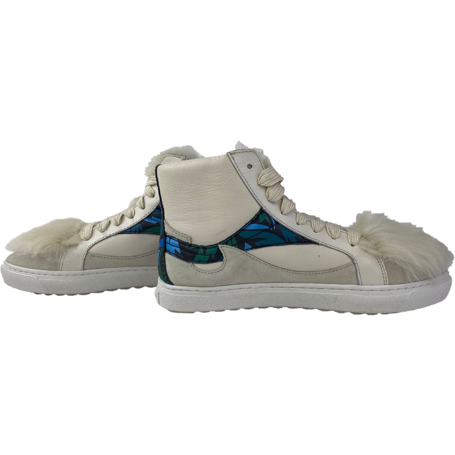 NWT Coach C203 Soft Smooth/Calf Suede Pointy Toe High Top Sneakers