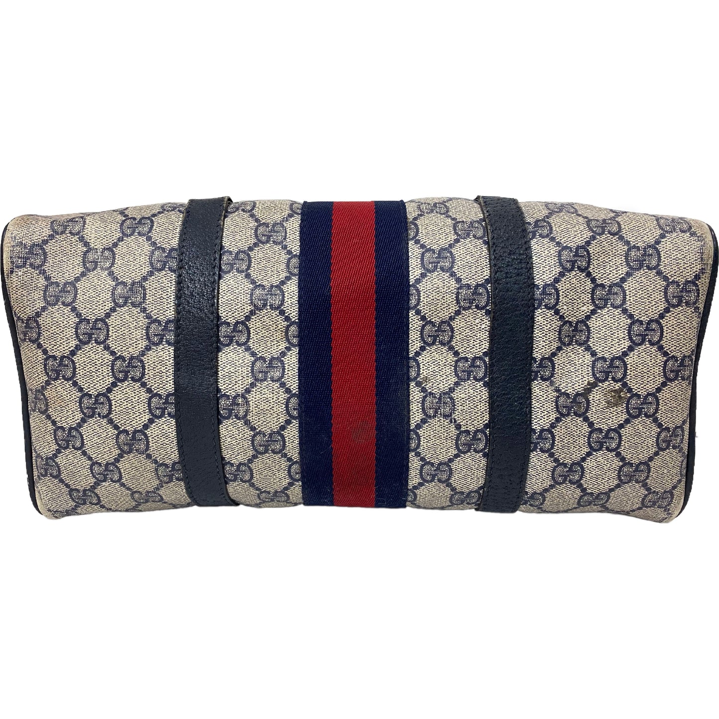Vintage Gucci Navy Blue Boston Bag
