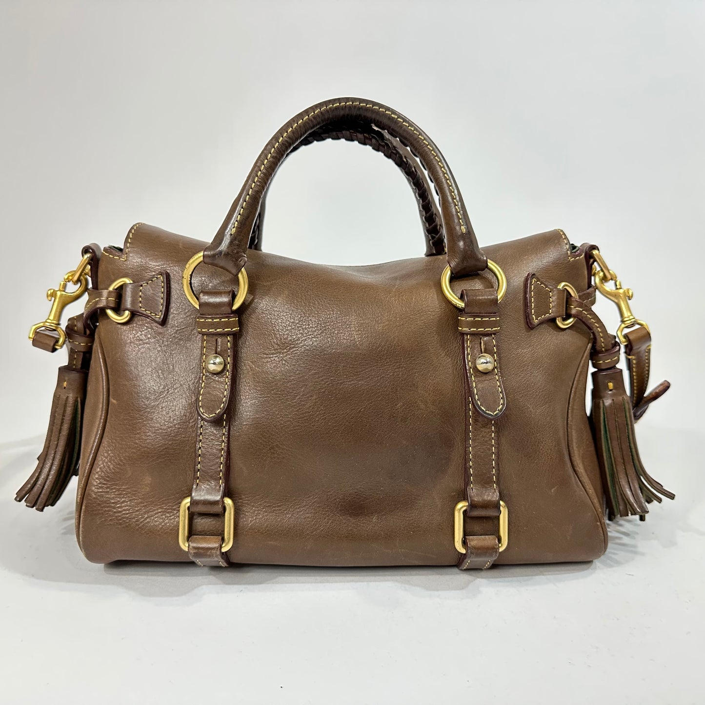 Dooney & Bourke Brown Leather Florentine Vachetta Satchel
