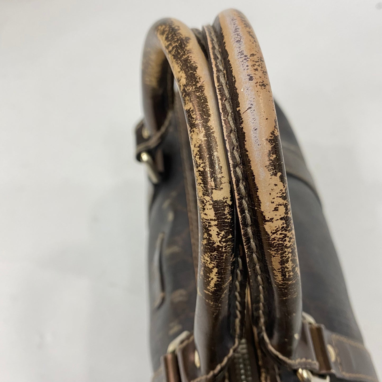 Vintage Gucci Bronze Metallic Mini Boston Bag