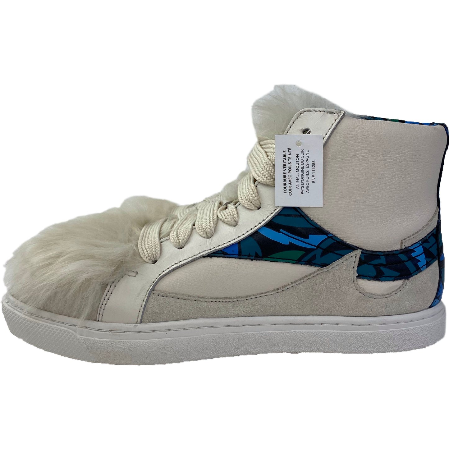 NWT Coach C203 Soft Smooth/Calf Suede Pointy Toe High Top Sneakers