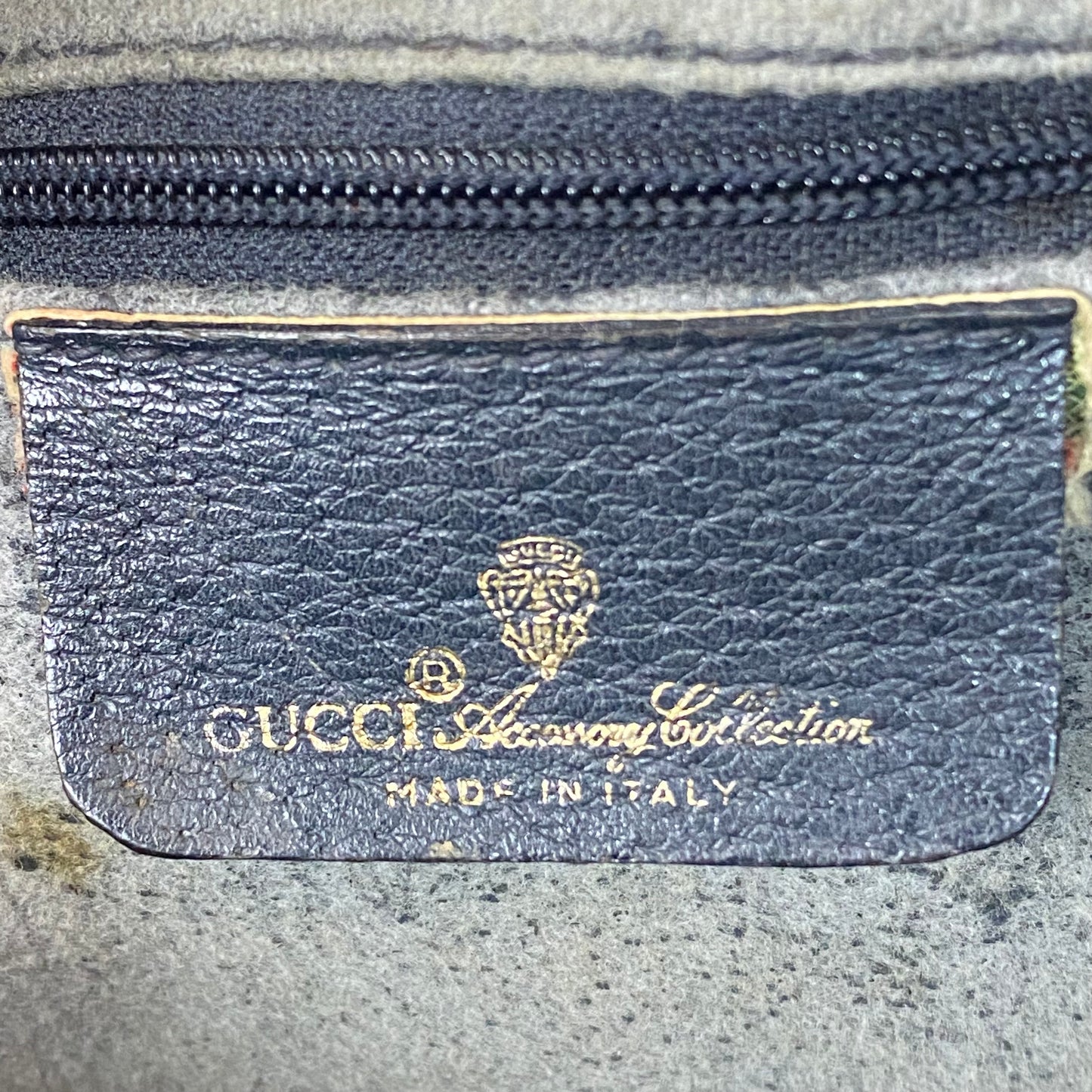 Vintage Gucci Navy Blue Boston Bag