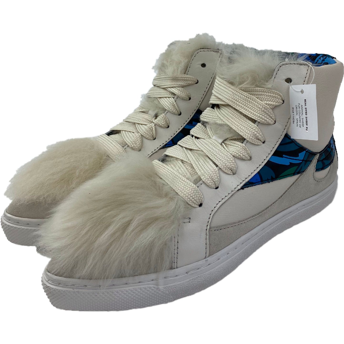 NWT Coach C203 Soft Smooth/Calf Suede Pointy Toe High Top Sneakers
