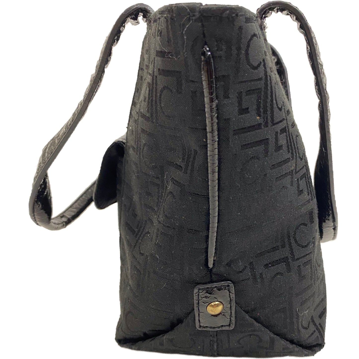 Vintage Y2K Liz Claiborne Black Monogram Mini Tote Bag