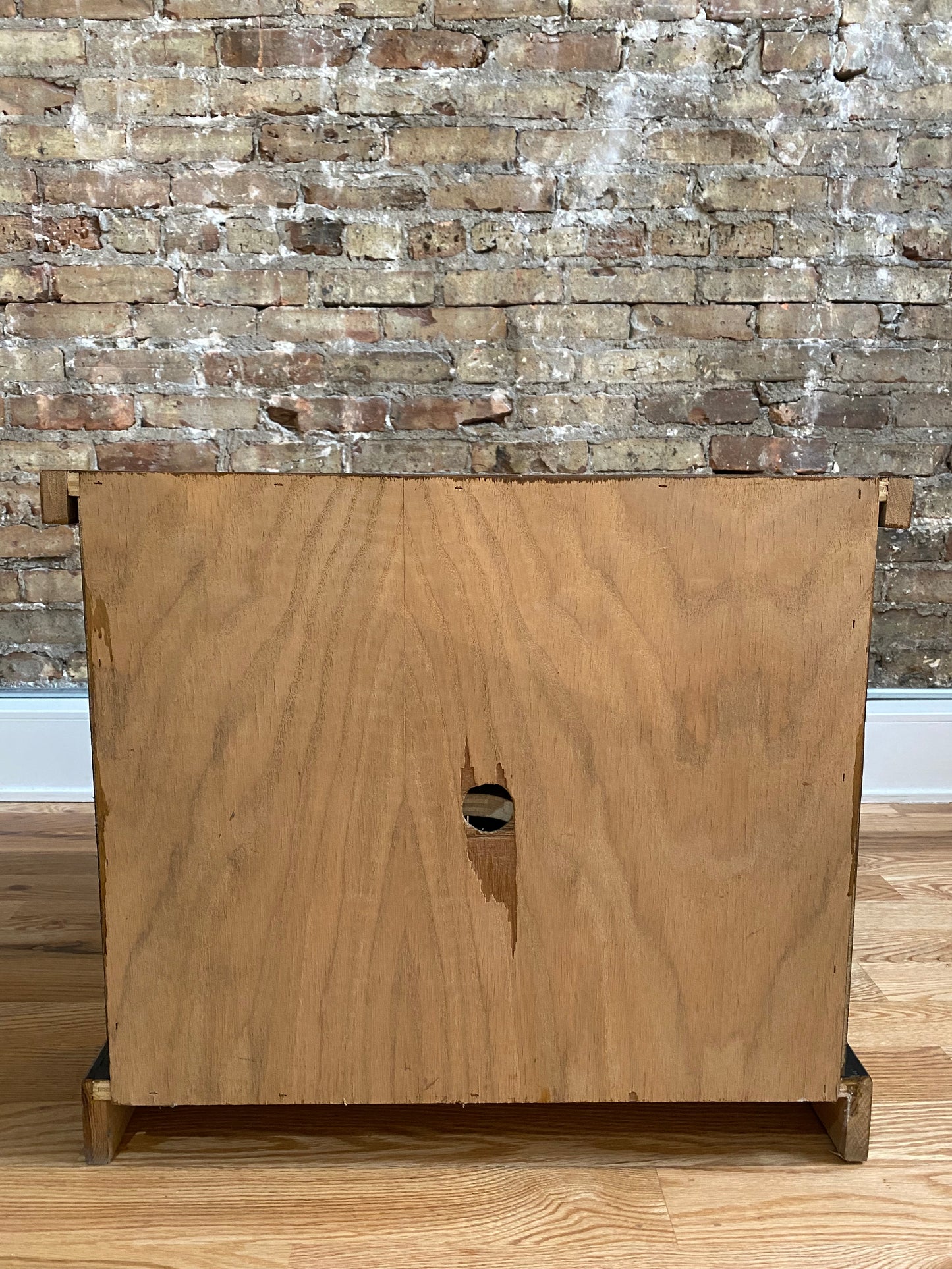 Refinished Vintage Black 2 Door Nightstand