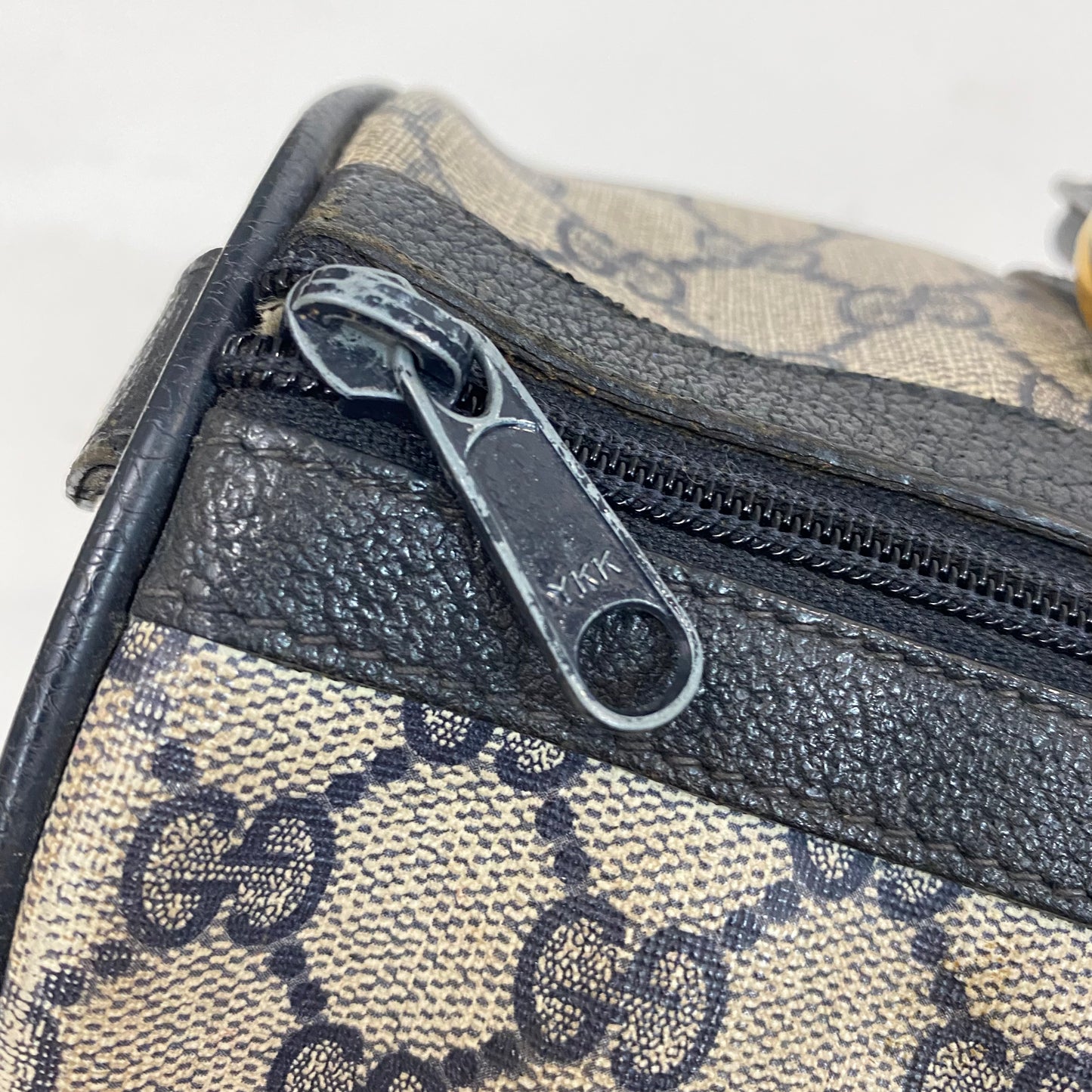 Vintage Gucci Navy Blue Boston Bag