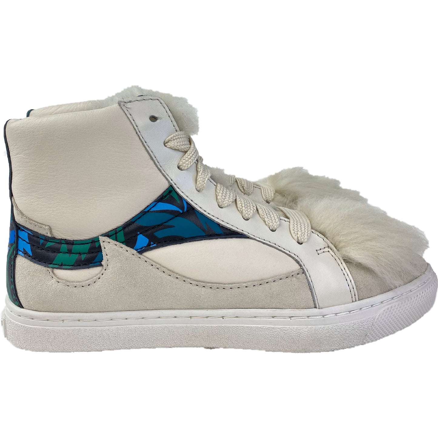 NWT Coach C203 Soft Smooth/Calf Suede Pointy Toe High Top Sneakers