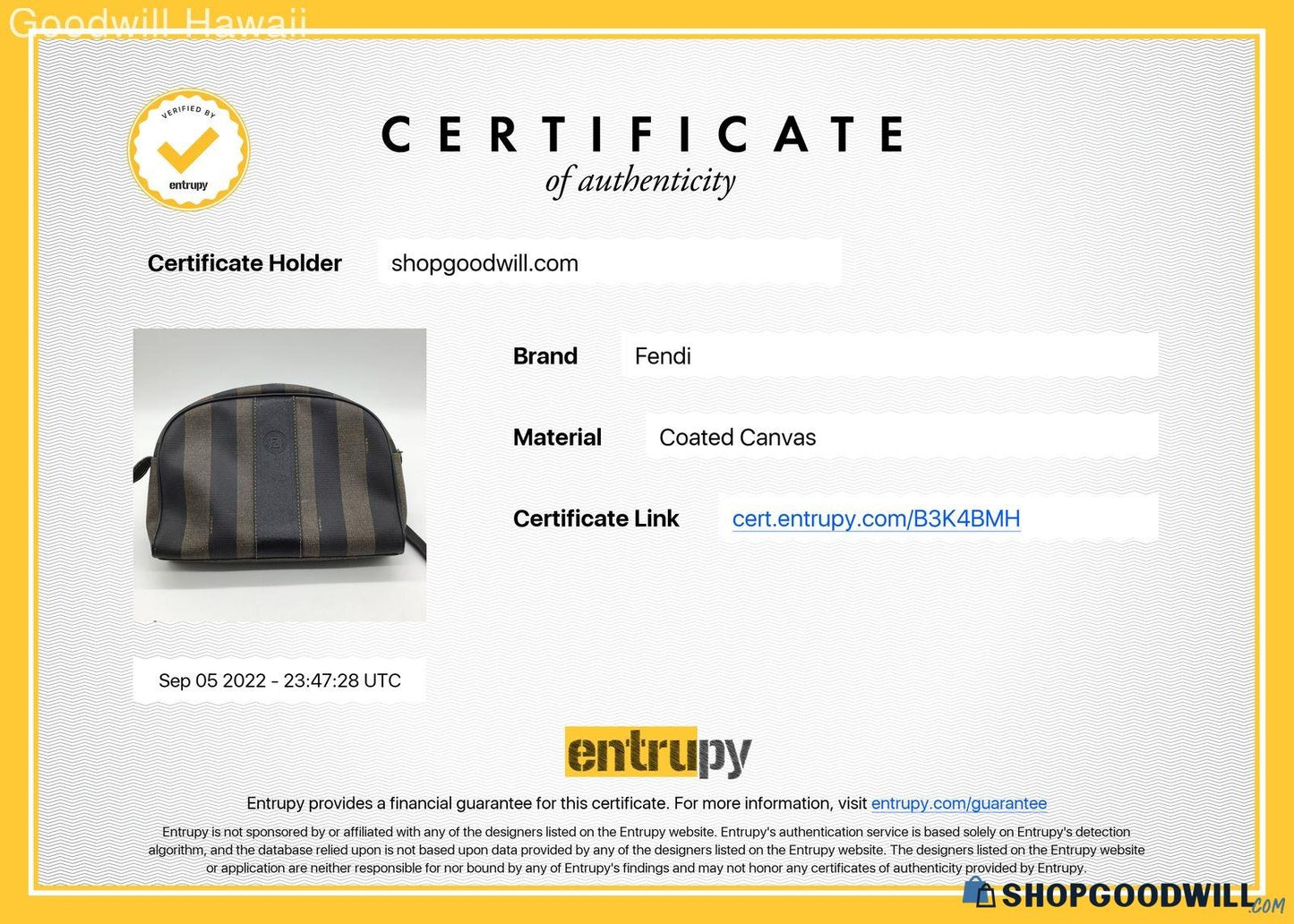 Vintage Fendi Pequin Striped Crossbody Bag